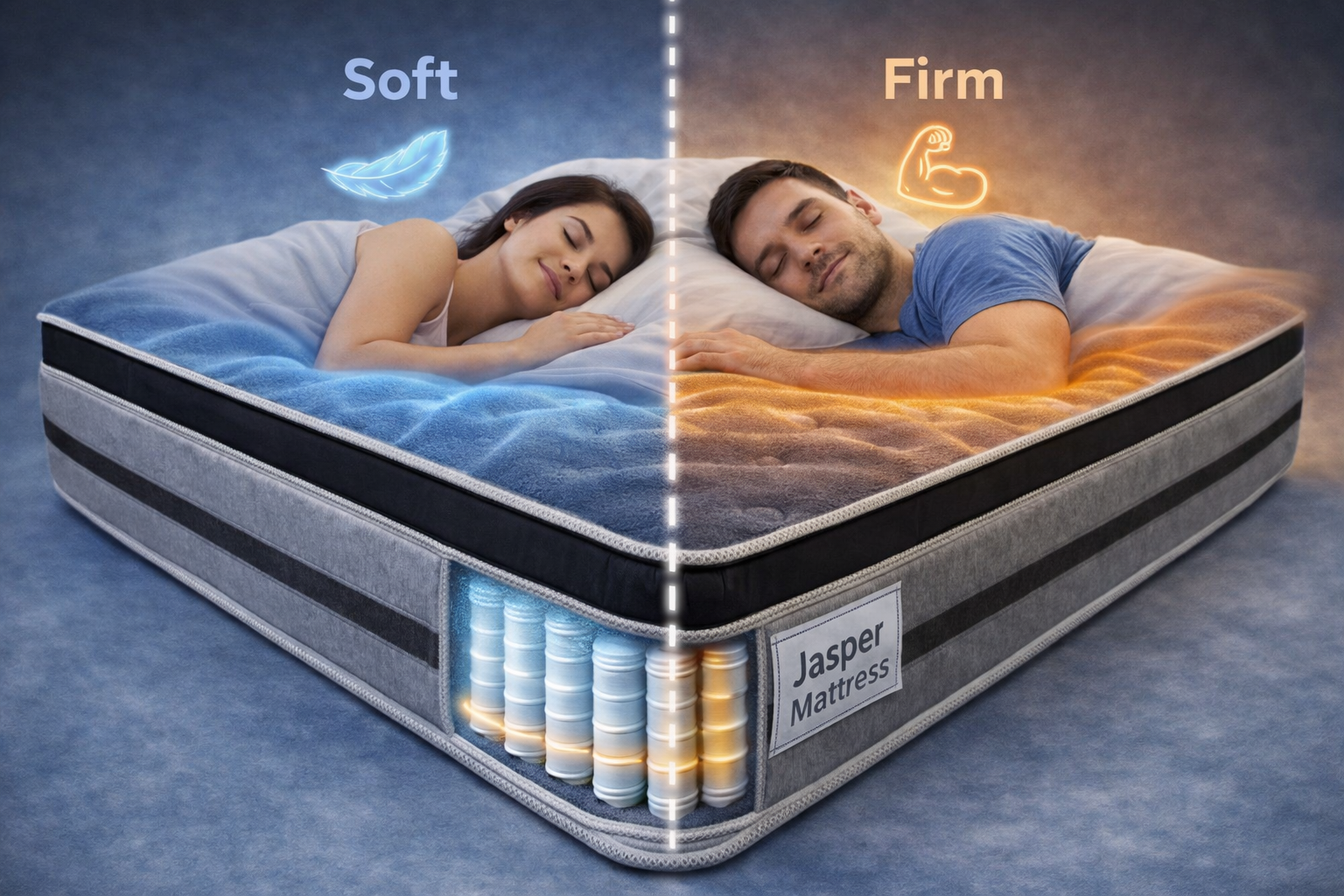 Jasper Mattress provides a Balanced softness and firmness